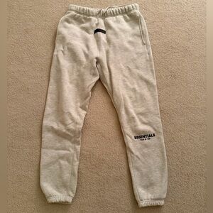 Fear of God Essentials Core Sweatpants (SS20) Light Heather, Oatmeal - Size S.